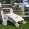 Flash Furniture White Poly Resin Adirondack Style Ottoman JJ-C14309-WH-GG